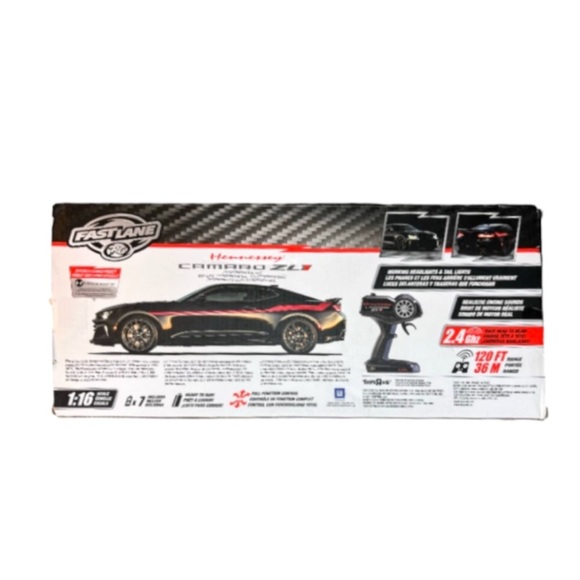 NIB Hennessey Performance Chevrolet Camaro ZL1 R/C Black w/ Red Trim 1/16 Scale - Picture 5 of 14